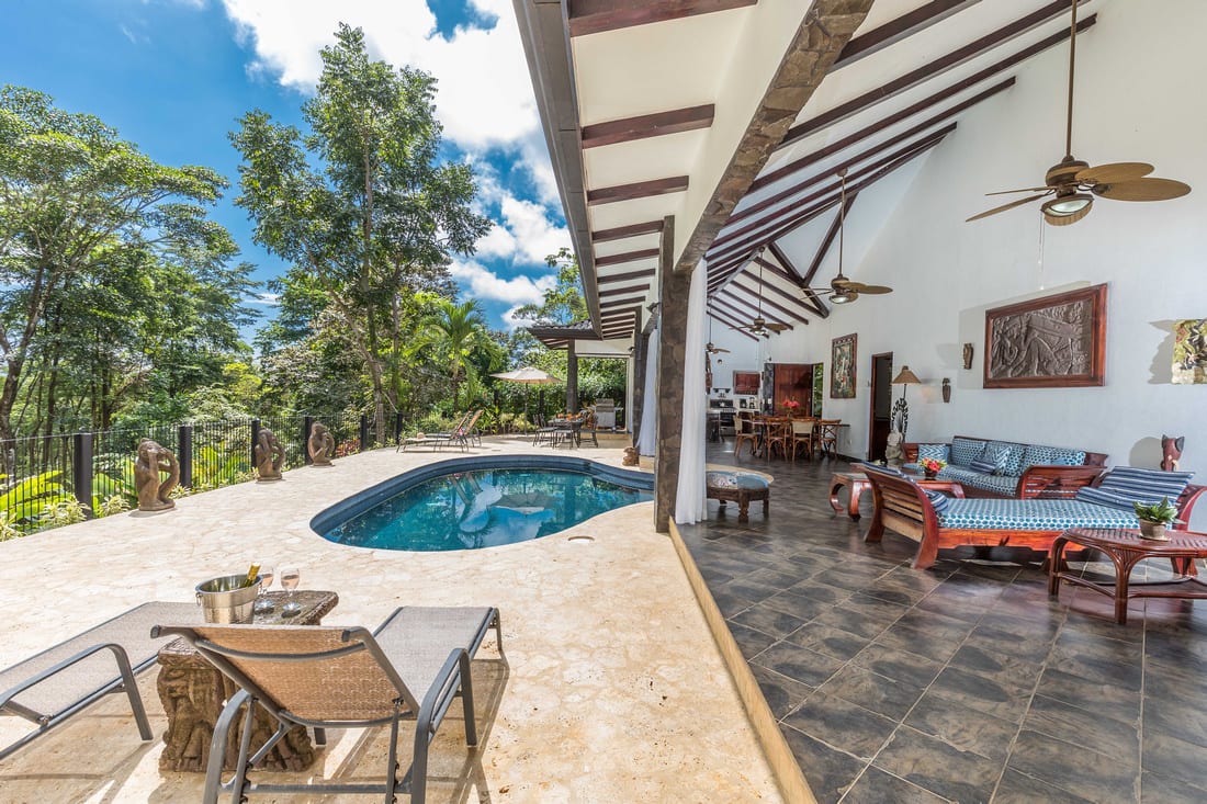 1.6 ACRES - 3 Bedroom Bali Style Home With Pool And Great Access Plus Caretaker's House!!