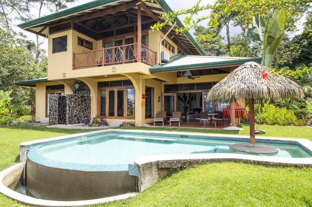 0.8 ACRE – Finely Crafted Luxury Home With Cabin Above Uvita’s Whale’s Tale!!!!