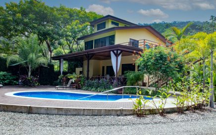 0.5 ACRE – 5 Bedroom Newly Finished, Wheelchair Friendly, Convenient Home On The Rio Baru In Dominical!!!!!